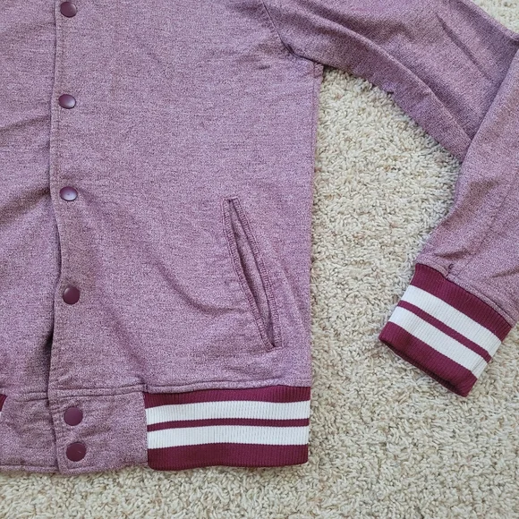 Trademark Brooklyn Cloth Burgundy Varsity Jacket Mens M Retro 90s Streetwear - Picture 5 of 14